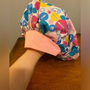 Bouffant Scrub Cap Pink Healthcare pattern